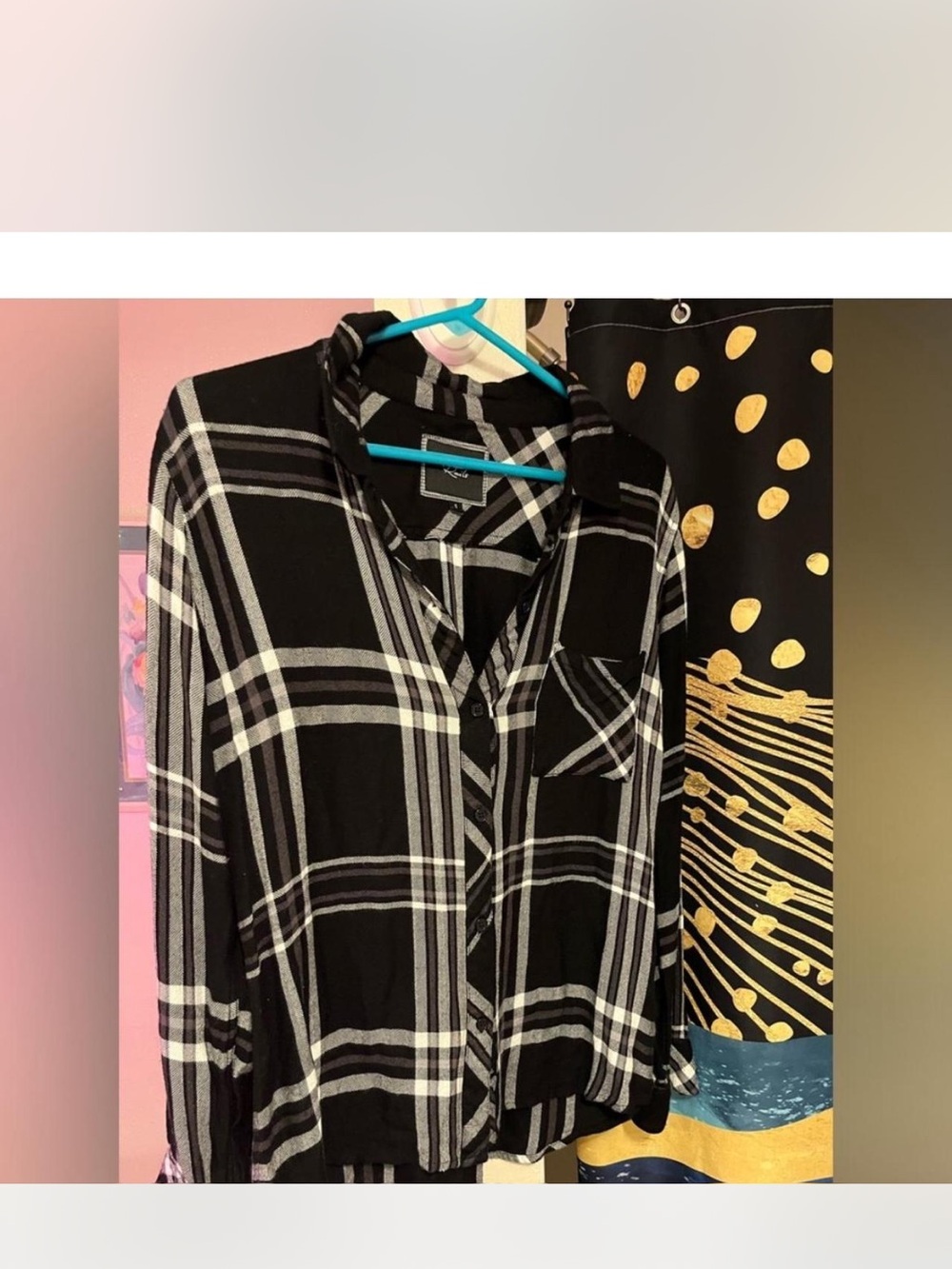 Rails Black and White Plaid Shirt